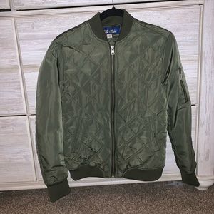Green bomber jacket